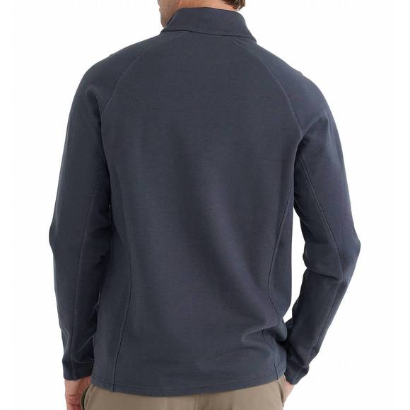 NEW FREE FLY men's bamboo heritage quarter zip jacket in graphite - Picture 2 of 2